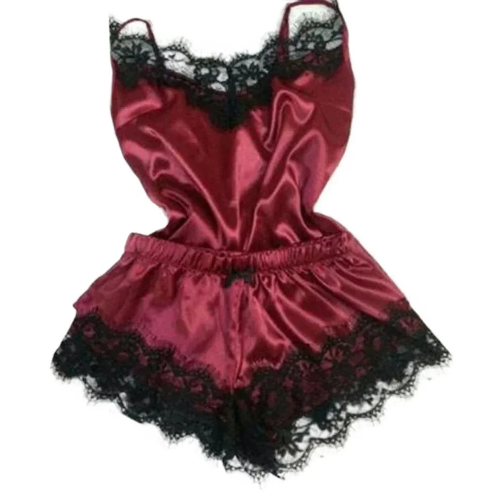 Lace-Trim Silk Cami Set — luxury lingerie, hand-picked by Karina | Dentelle Karina