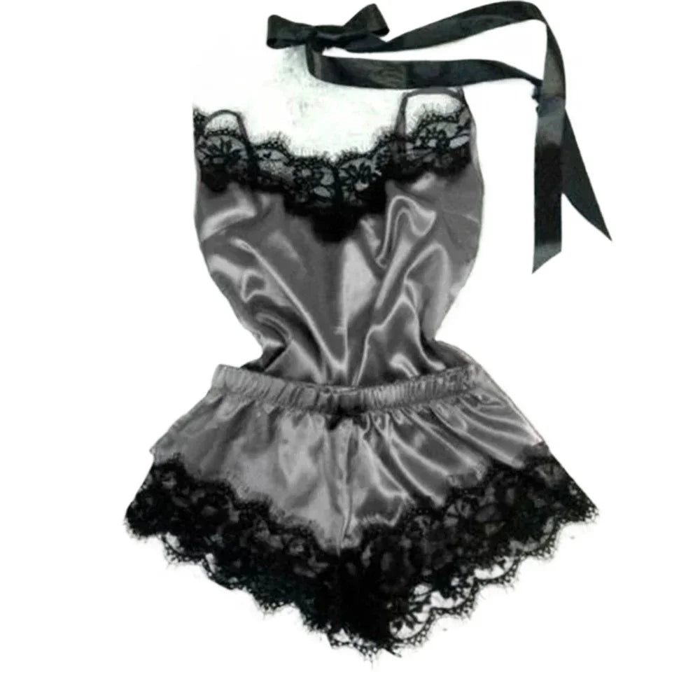Lace-Trim Silk Cami Set — luxury lingerie, hand-picked by Karina | Dentelle Karina