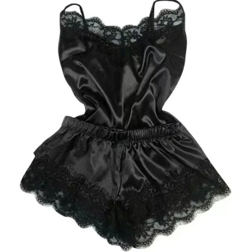 Lace-Trim Silk Cami Set — luxury lingerie, hand-picked by Karina | Dentelle Karina