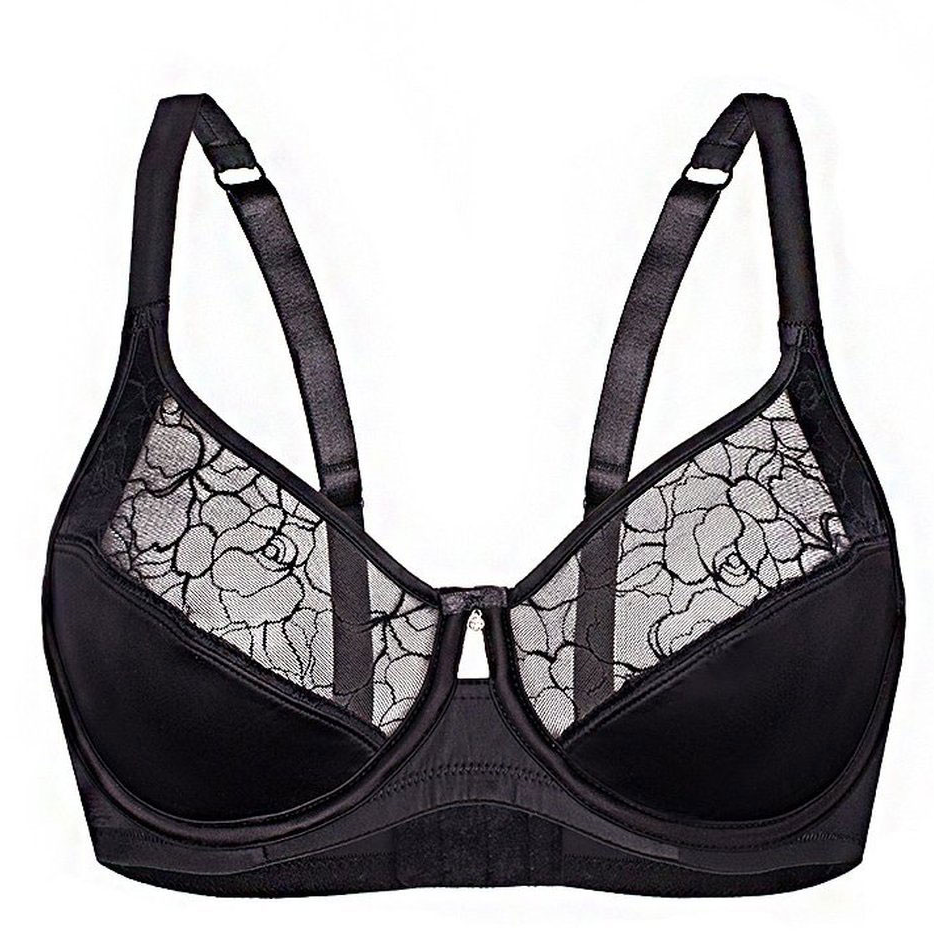Satin Semi-Sheer Bra — luxury lingerie, hand-picked by Karina | Dentelle Karina