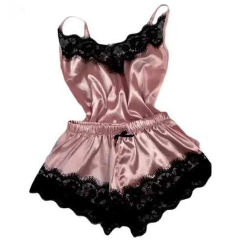 Lace-Trim Silk Cami Set — luxury lingerie, hand-picked by Karina | Dentelle Karina